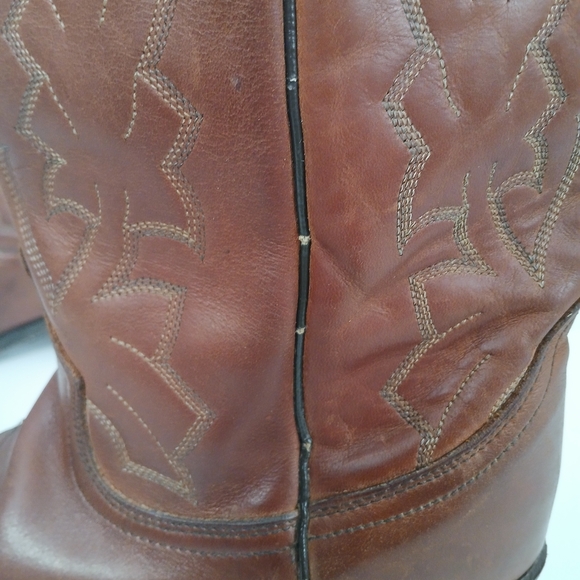Dan Post Men\'s Marlboro Cowboy Western Leather Boots Size 9.5D Vintage main image 8